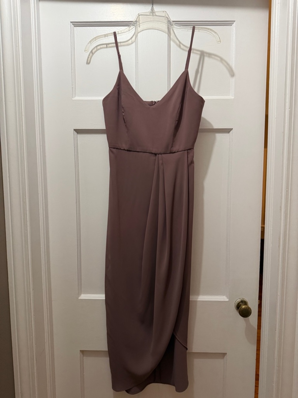 Lulu's Dusty Mauve Spaghetti Strap Midi Dress